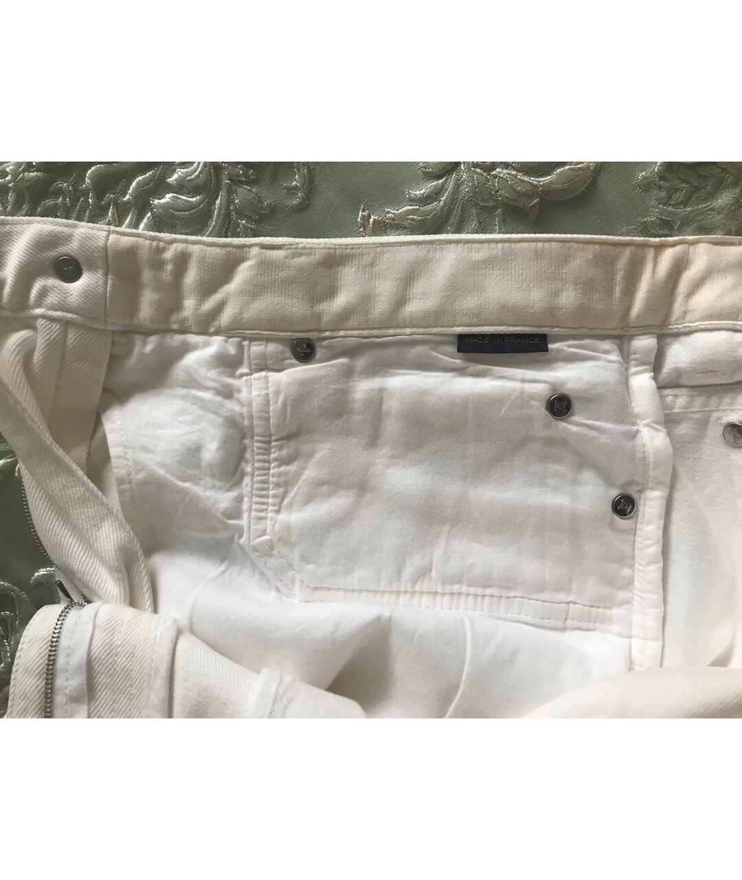 LOUIS VUITTON PRE-OWNED Белые хлопковые прямые джинсы, фото 5