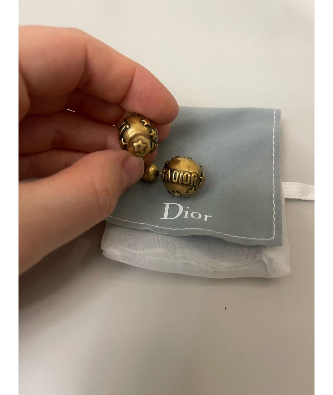 CHRISTIAN DIOR Золотые серьги из желтого золота, фото 4