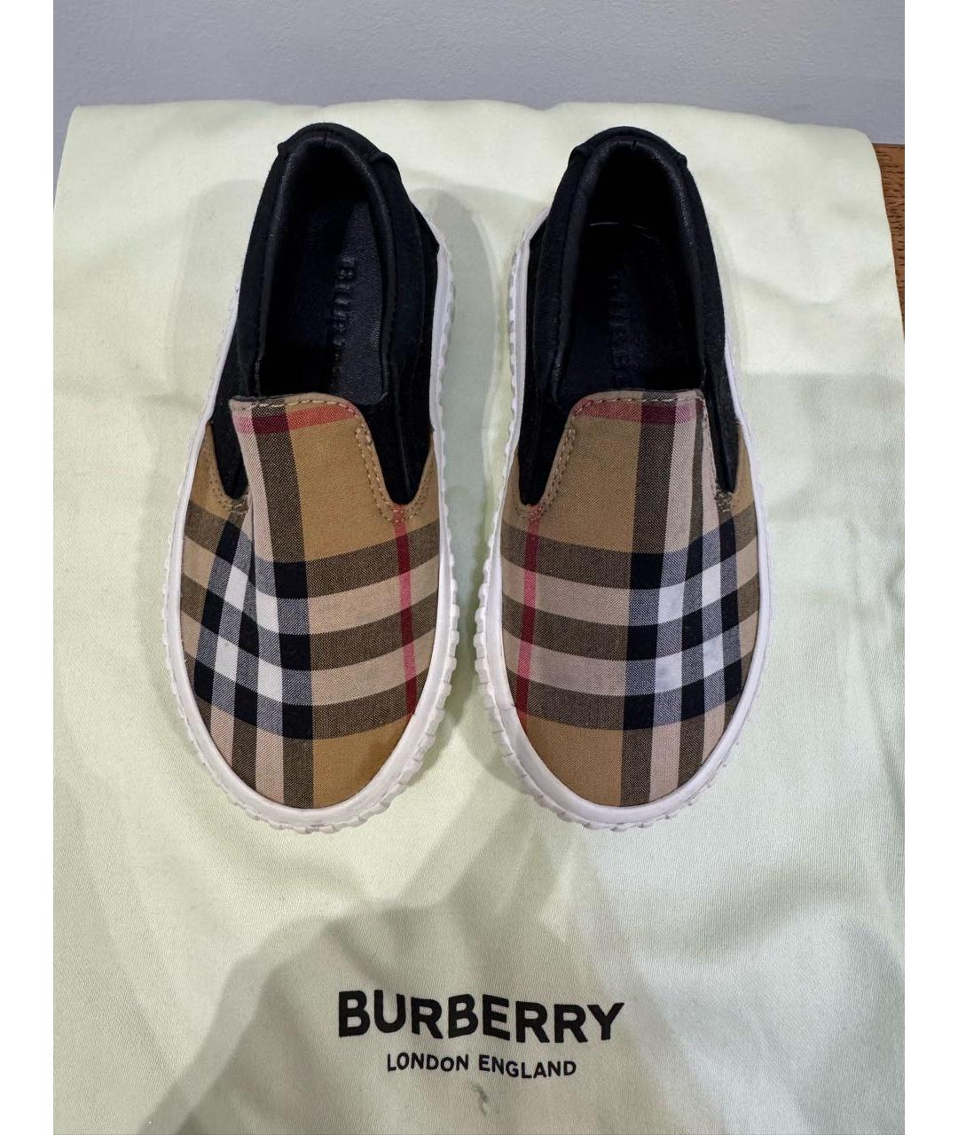 BURBERRY Бежевые кеды, фото 6