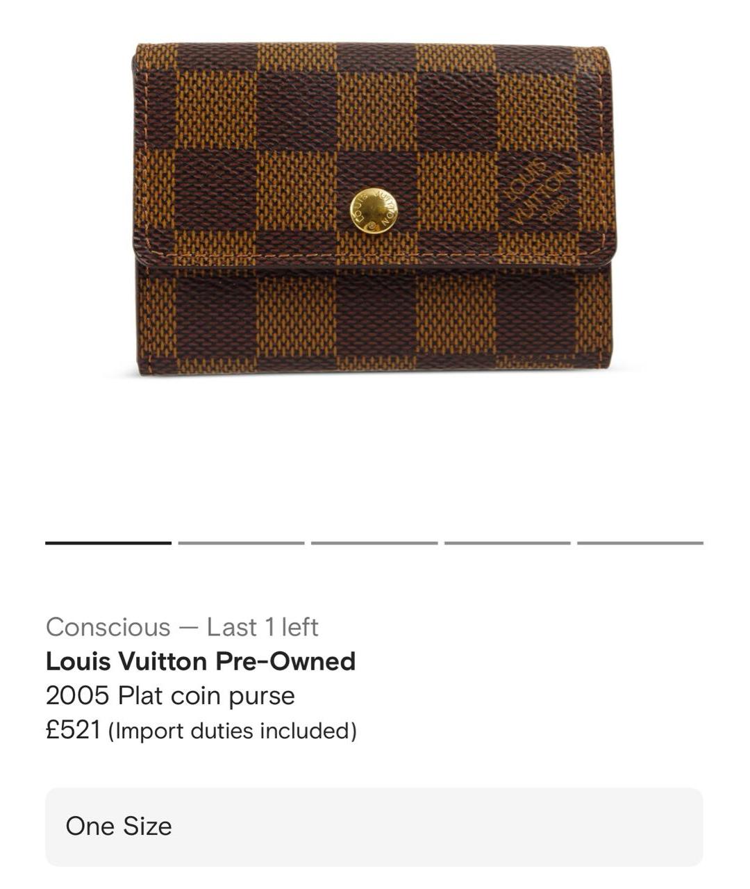 LOUIS VUITTON Коричневый кардхолдер, фото 7