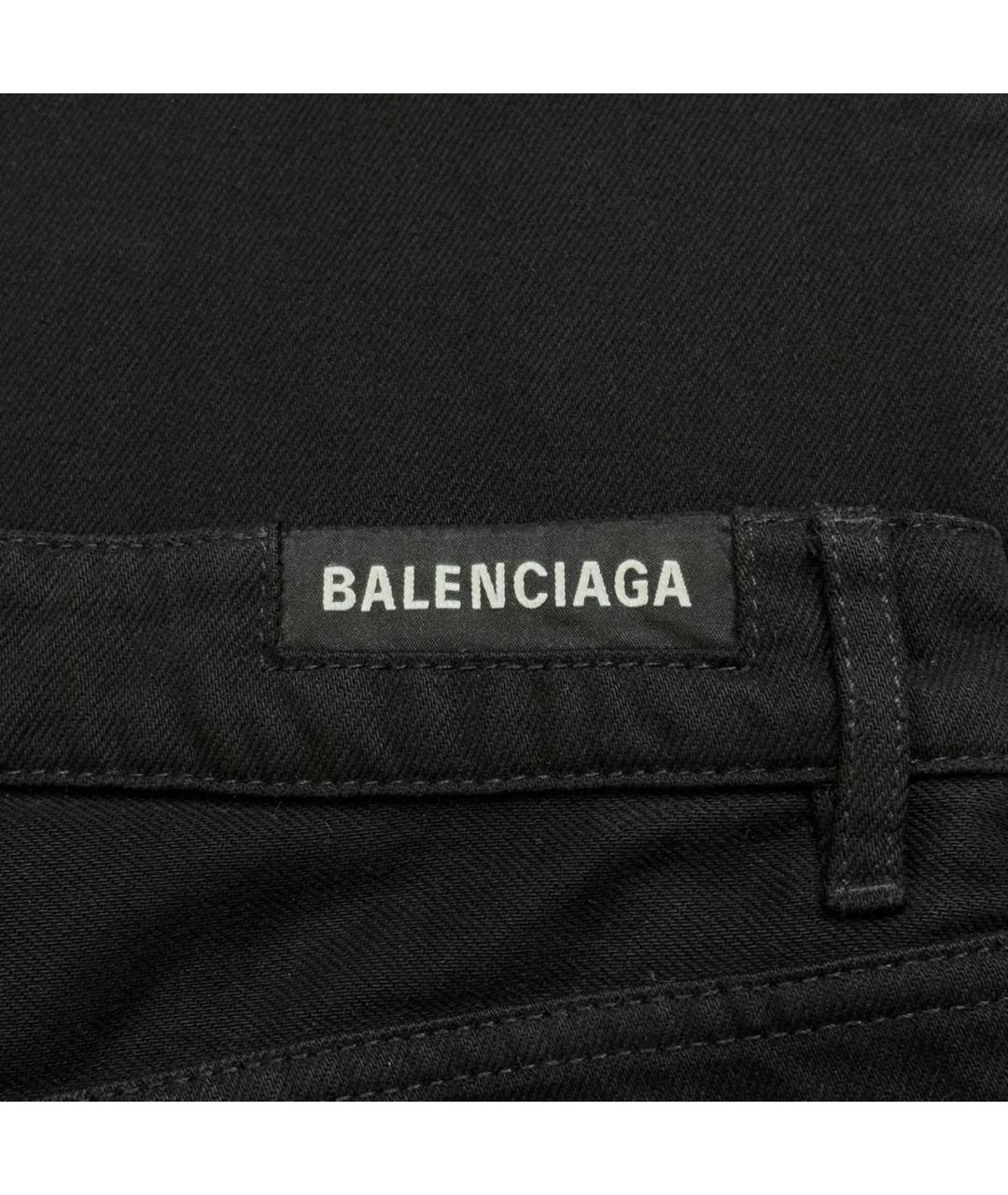 BALENCIAGA Черные хлопковые джинсы скинни, фото 4