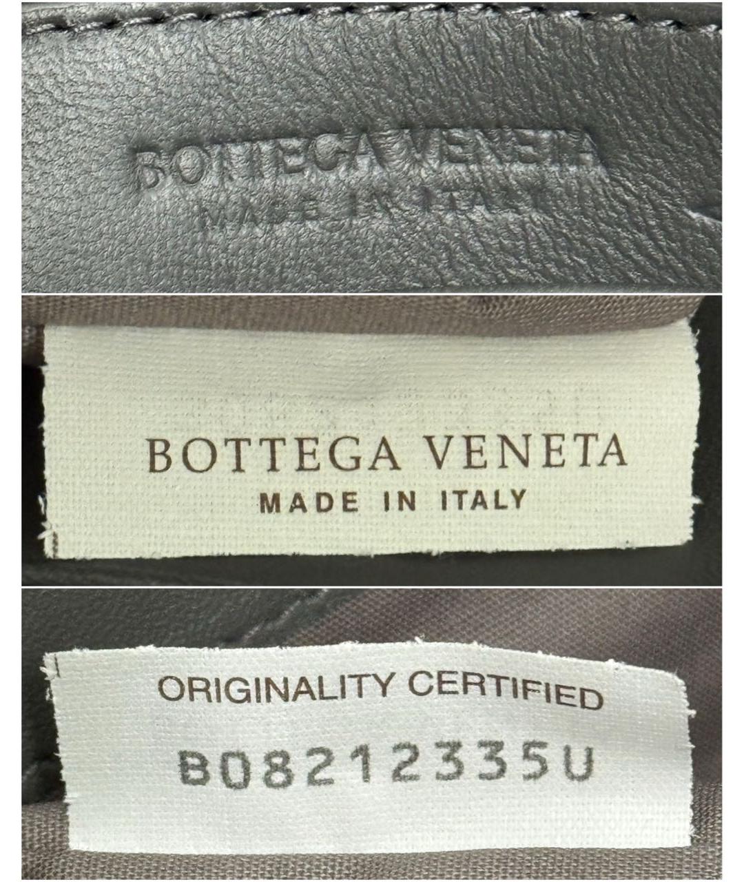 BOTTEGA VENETA Серая кожаная папка для документов, фото 6