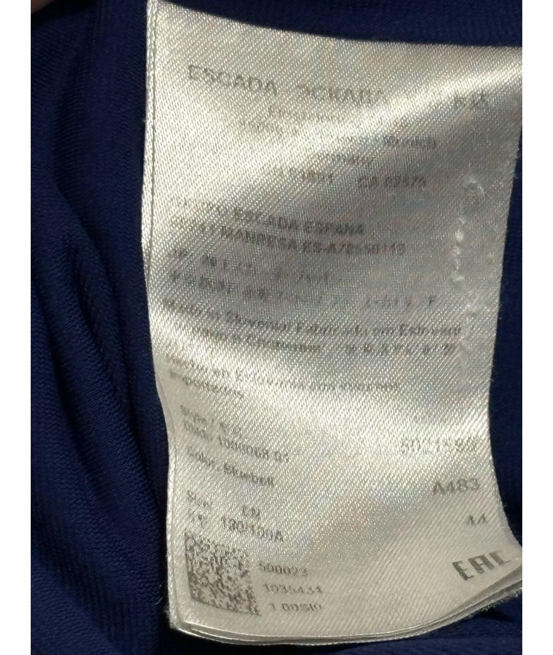ESCADA Темно-синее вискозное повседневное платье, фото 5