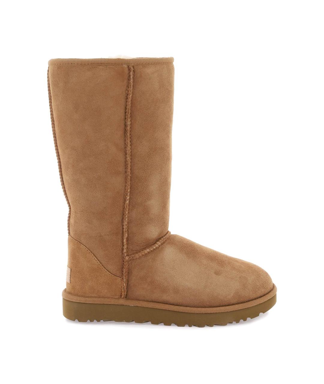 UGG AUSTRALIA Бежевые кожаные сапоги, фото 1