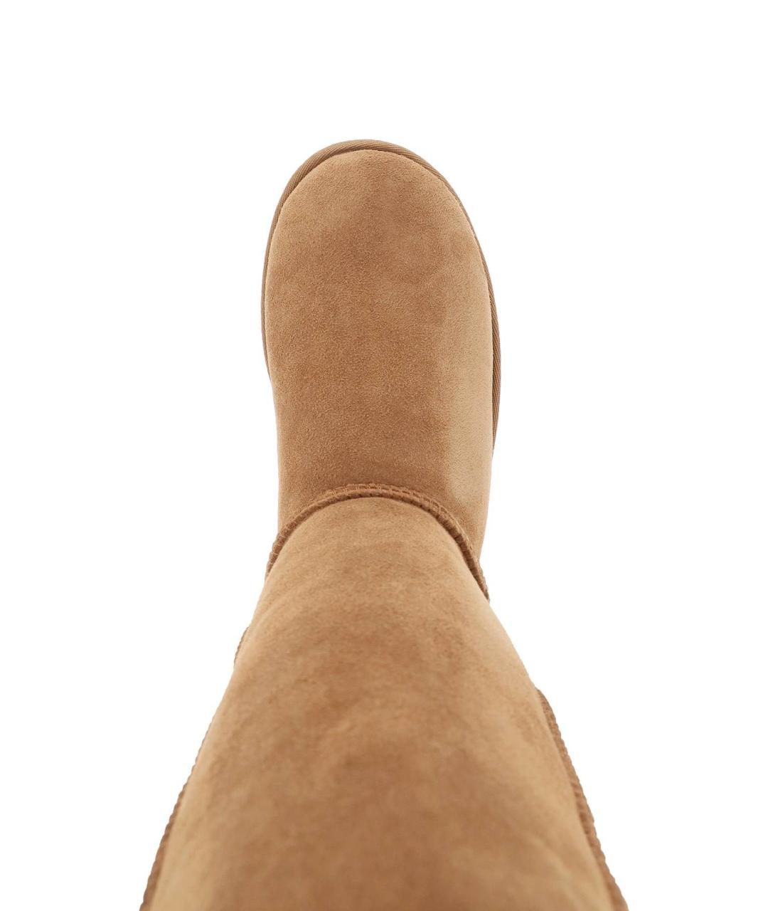 UGG AUSTRALIA Бежевые кожаные сапоги, фото 3