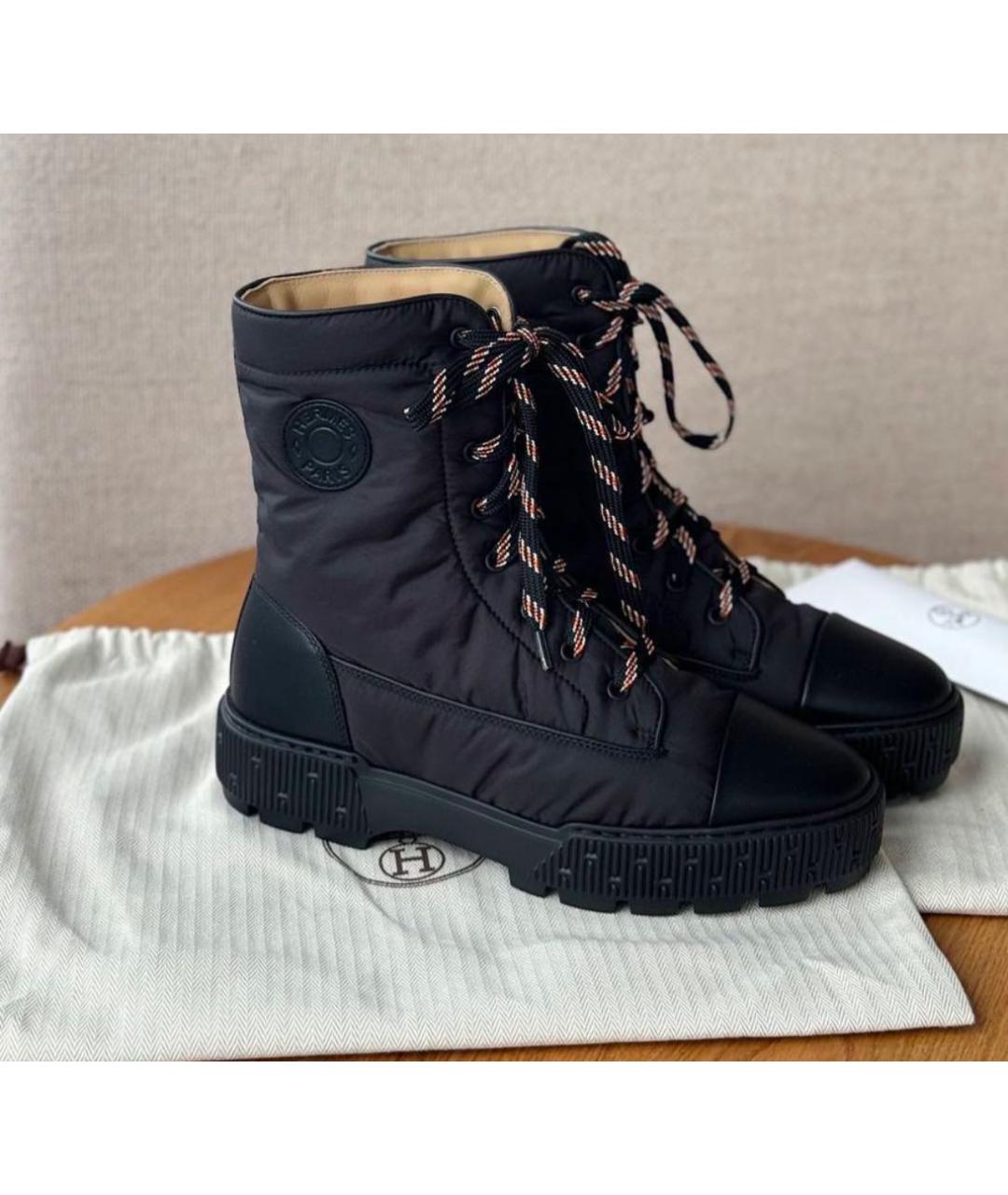 HERMES Черные ботинки, фото 4
