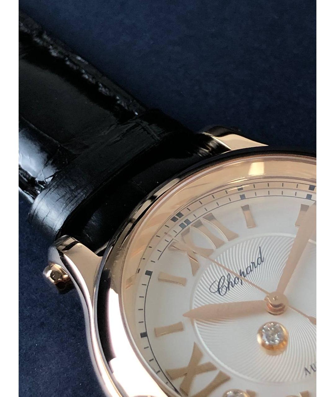 CHOPARD Черные часы из розового золота, фото 3