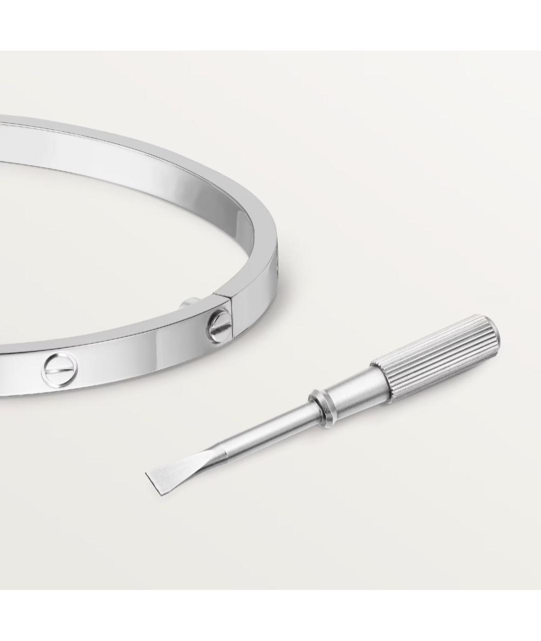 CARTIER Серебрянный браслет из белого золота, фото 3