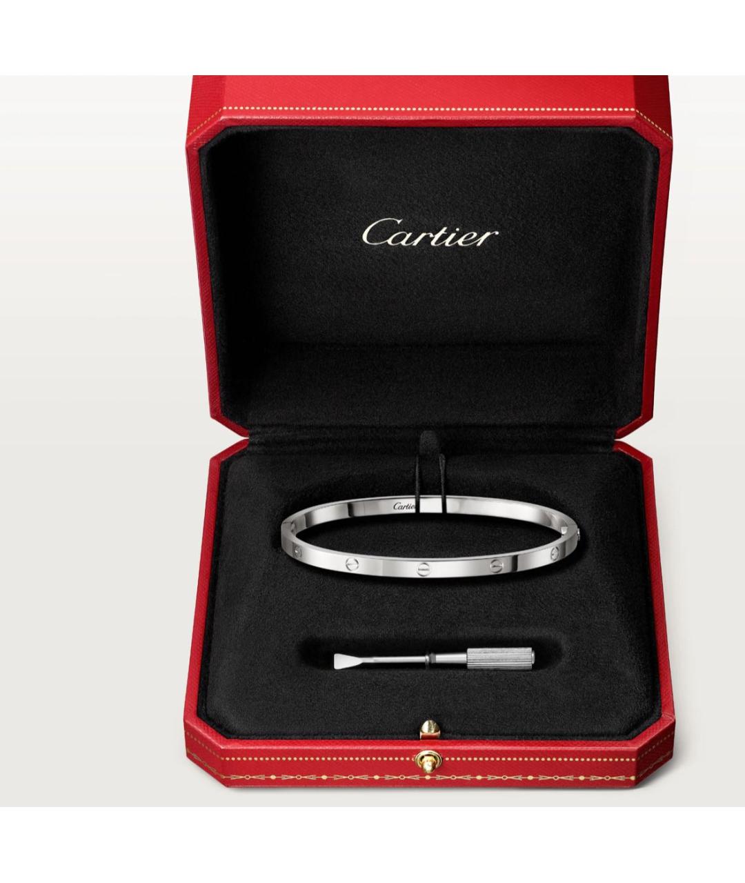 CARTIER Серебрянный браслет из белого золота, фото 4