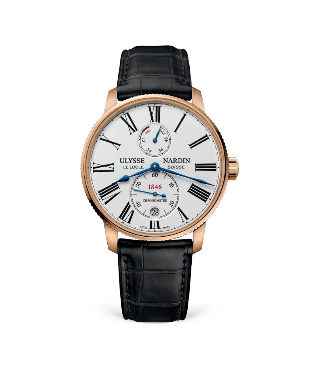 Ulysse Nardin Белые часы из розового золота, фото 1