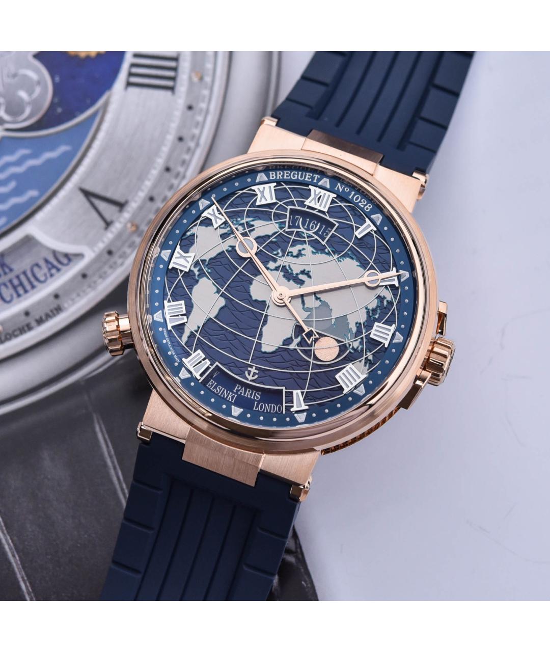 Breguet Синие часы из розового золота, фото 2