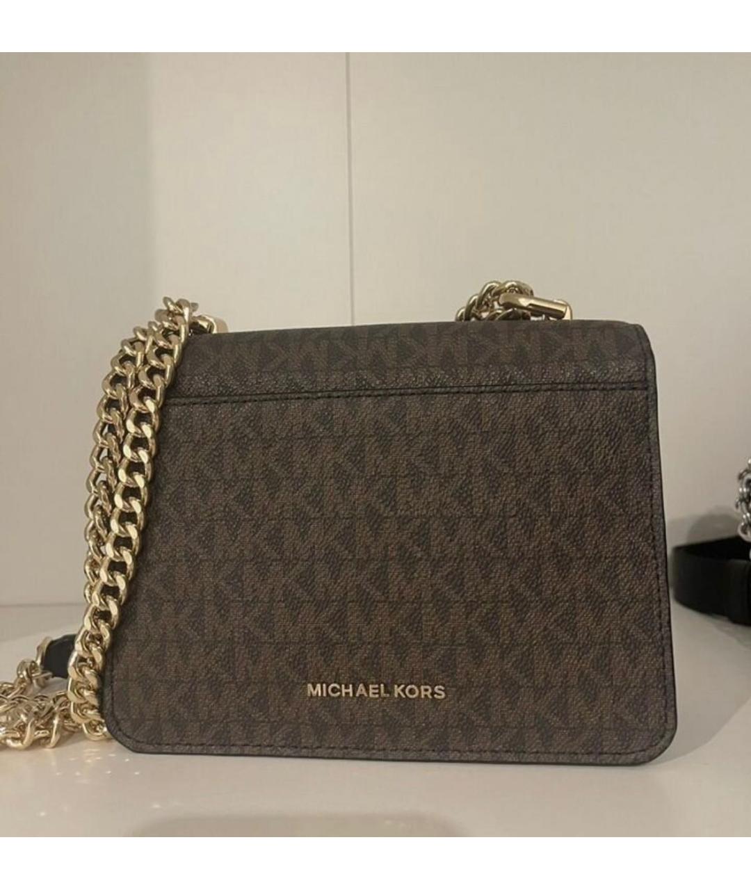MICHAEL KORS Коричневая кожаная сумка через плечо, фото 2
