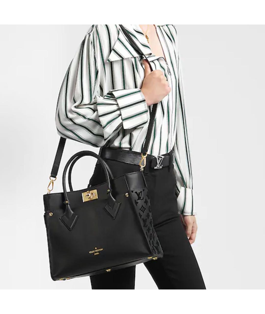 LOUIS VUITTON Черная сумка с короткими ручками, фото 3