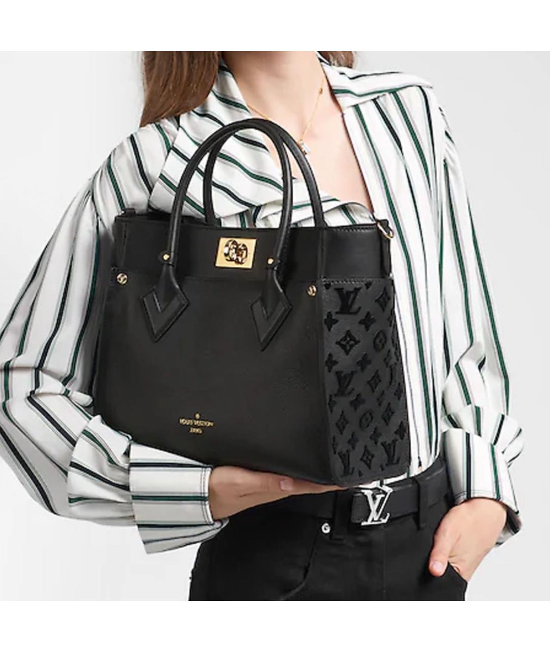 LOUIS VUITTON Черная сумка с короткими ручками, фото 4
