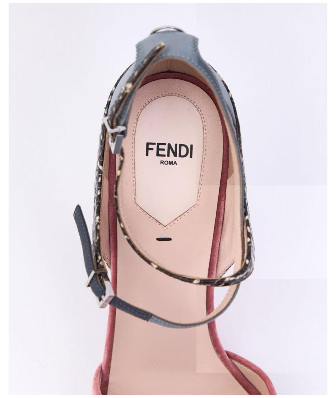 FENDI Мульти босоножки, фото 5