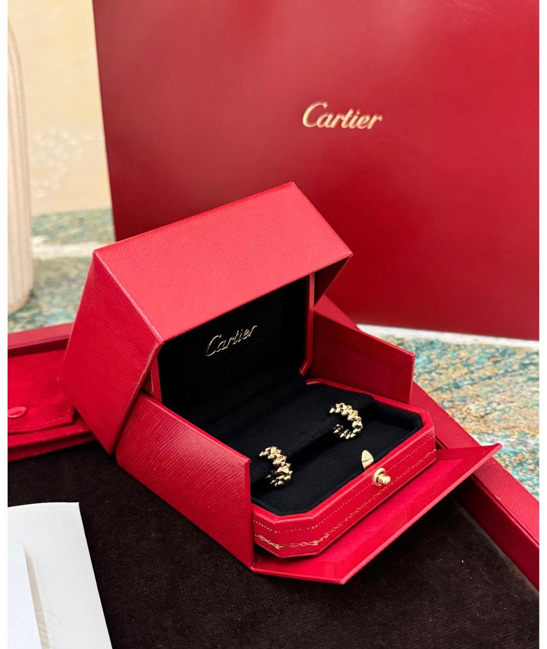 CARTIER Золотые серьги из розового золота, фото 2