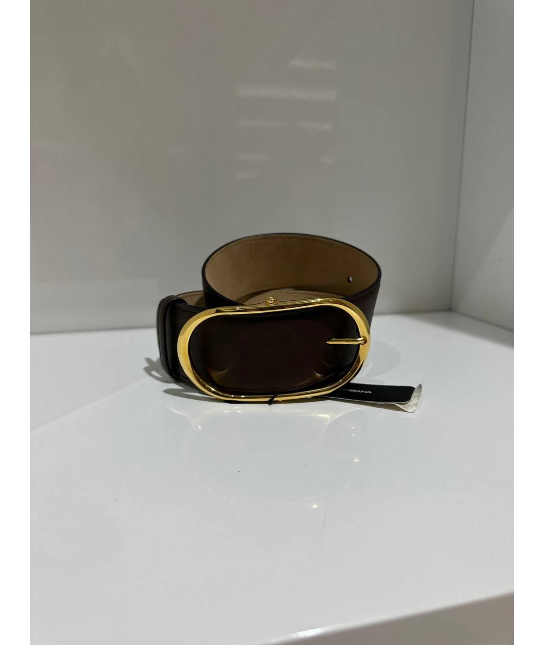 DOLCE&GABBANA Коричневый кожаный ремень, фото 2