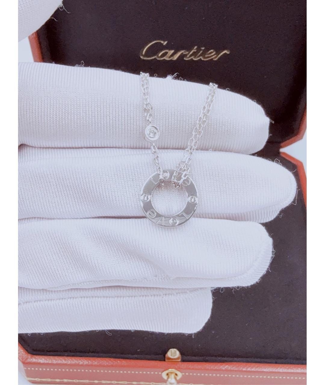 CARTIER Серебряное колье из белого золота, фото 3