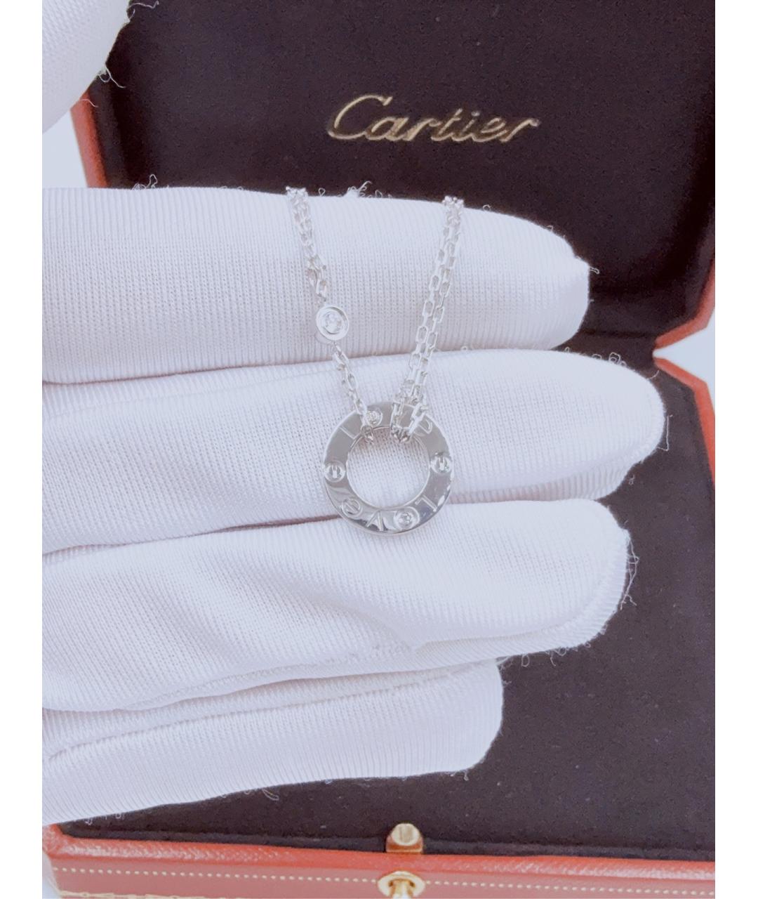 CARTIER Серебряное колье из белого золота, фото 2