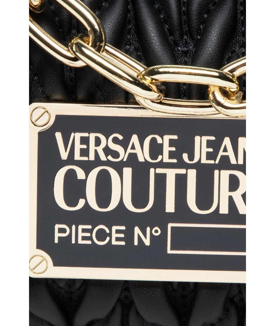 VERSACE JEANS COUTURE Черная сумка через плечо из искусственной кожи, фото 5