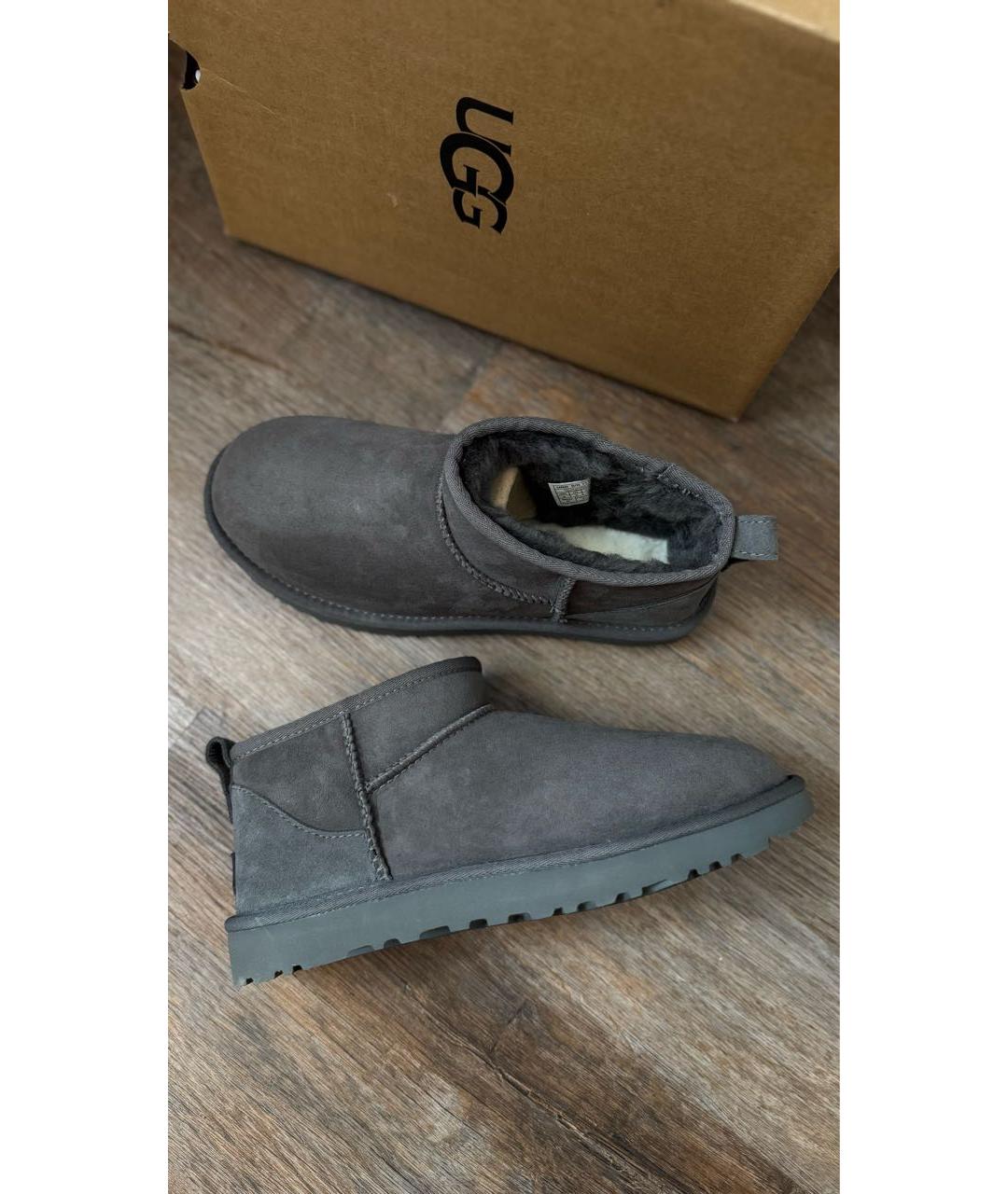 UGG AUSTRALIA Серые замшевые ботинки, фото 5