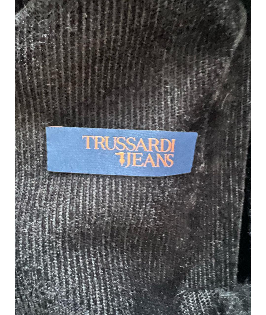 TRUSSARDI JEANS Черная полиэстеровая дубленка, фото 5