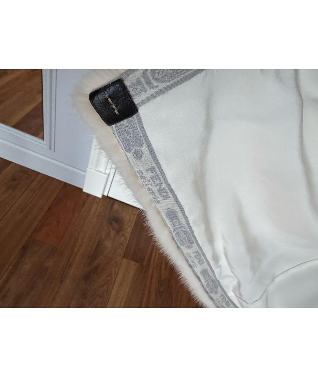 FENDI Бежевая меховая шуба, фото 4