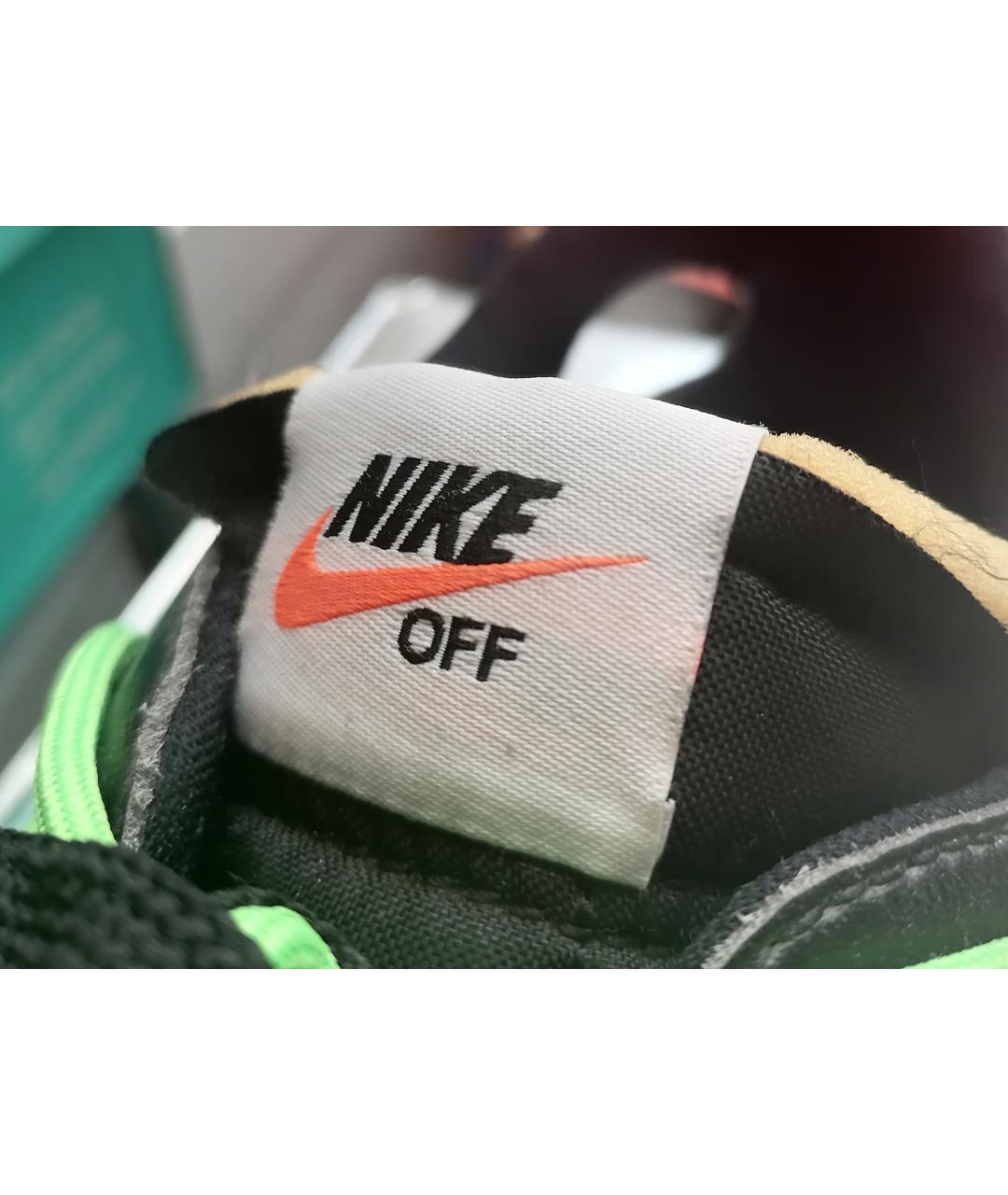 NIKE X OFF-WHITE Кожаные низкие кроссовки / кеды, фото 7