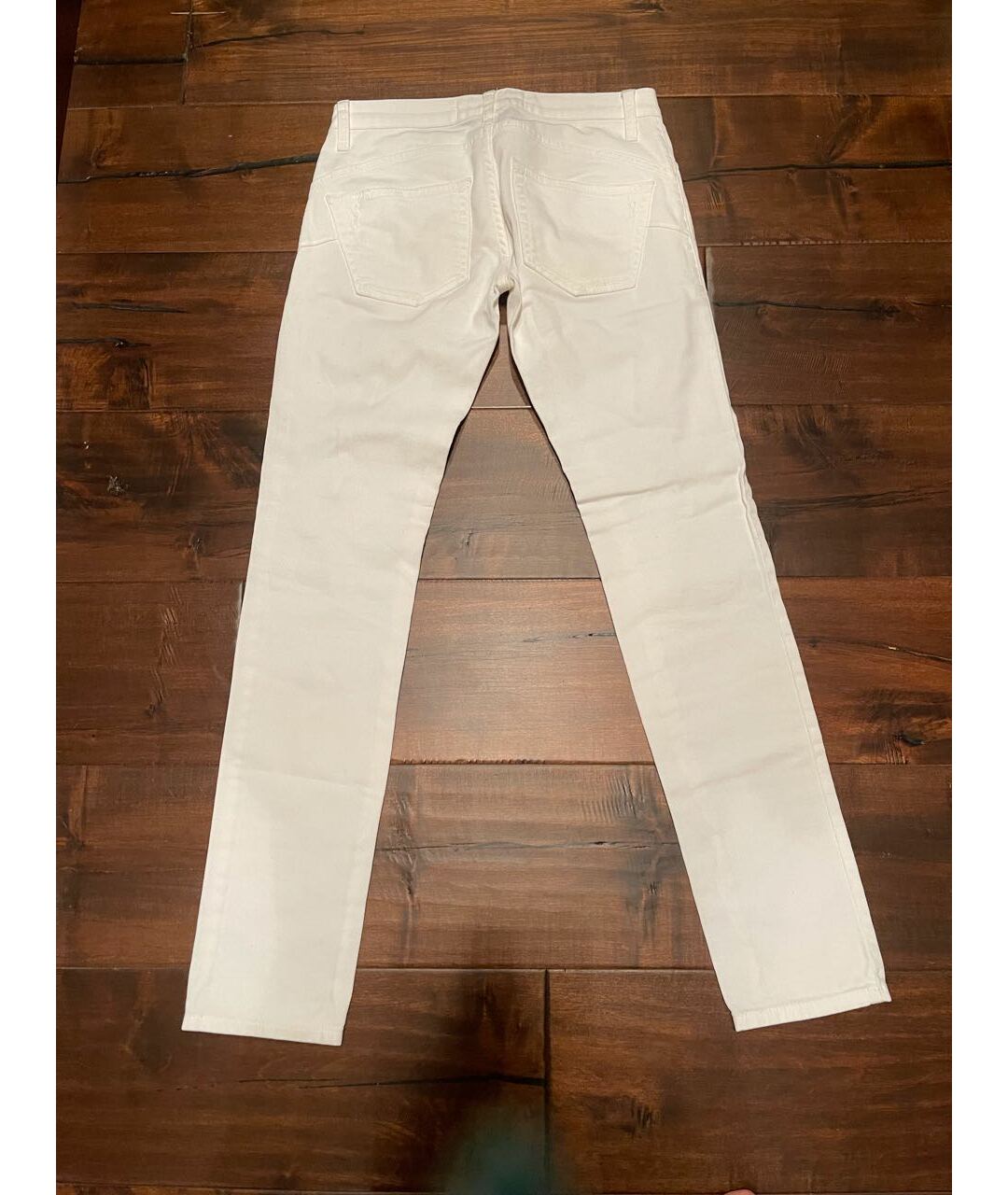 BLUGIRL Белые хлопко-эластановые джинсы слим, фото 4