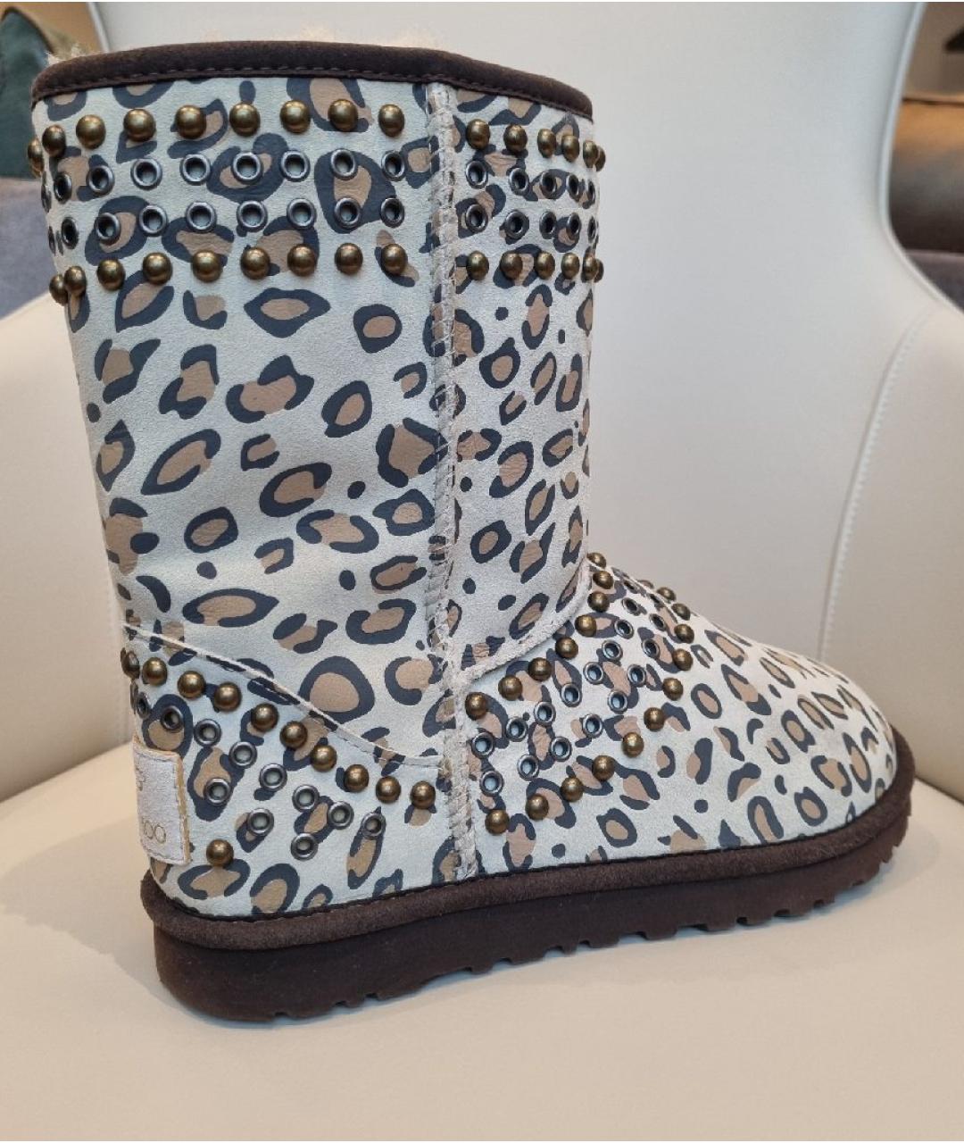 UGG AUSTRALIA Бежевые нубуковые ботинки, фото 2