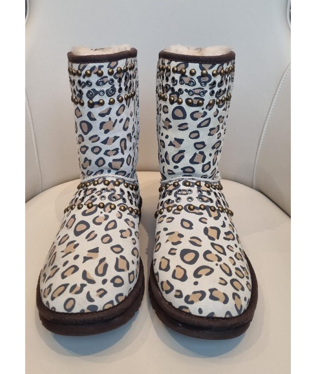 UGG AUSTRALIA Бежевые нубуковые ботинки, фото 3