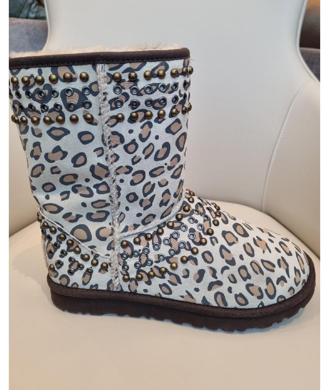 UGG AUSTRALIA Бежевые нубуковые ботинки, фото 9