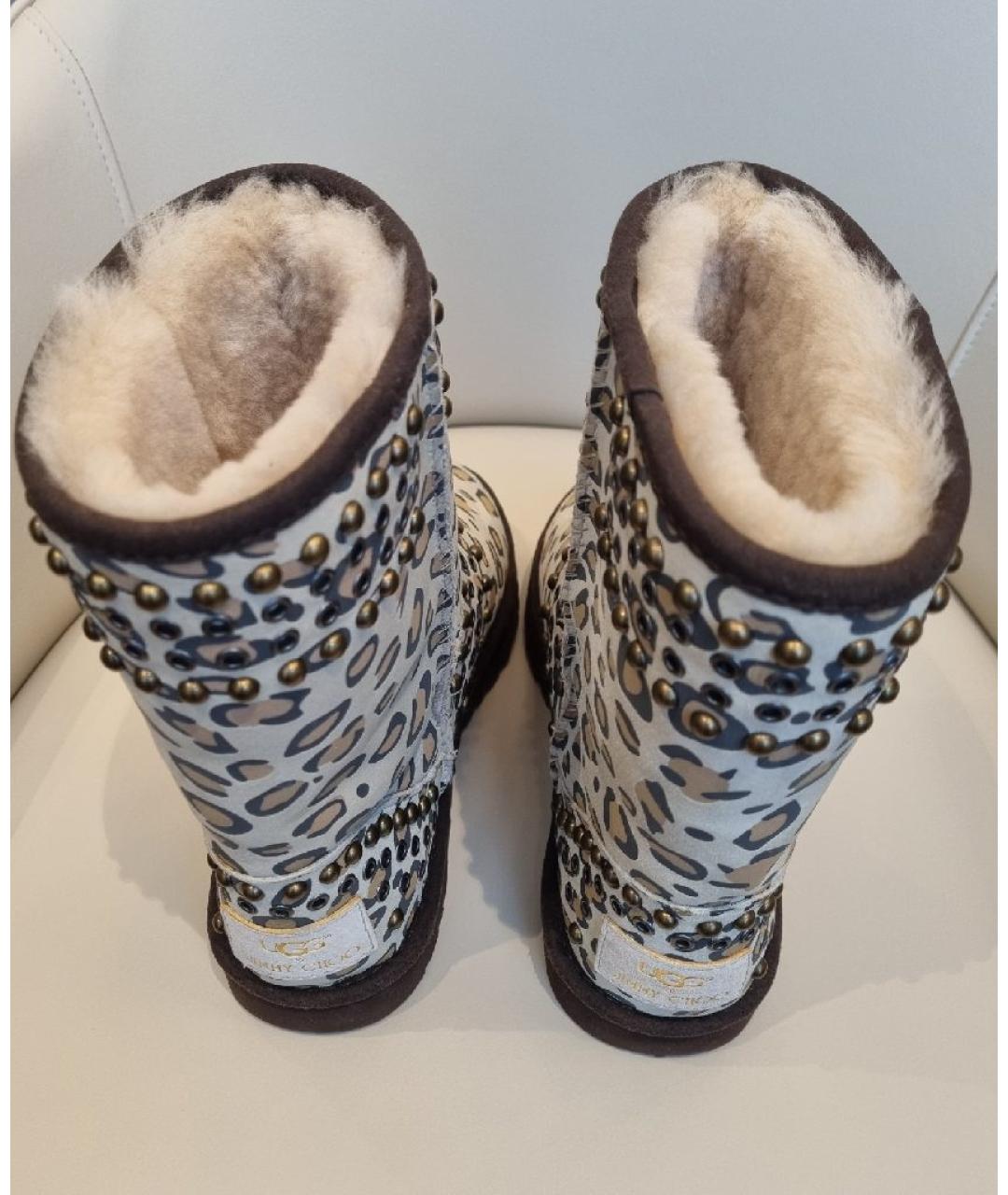 UGG AUSTRALIA Бежевые нубуковые ботинки, фото 5