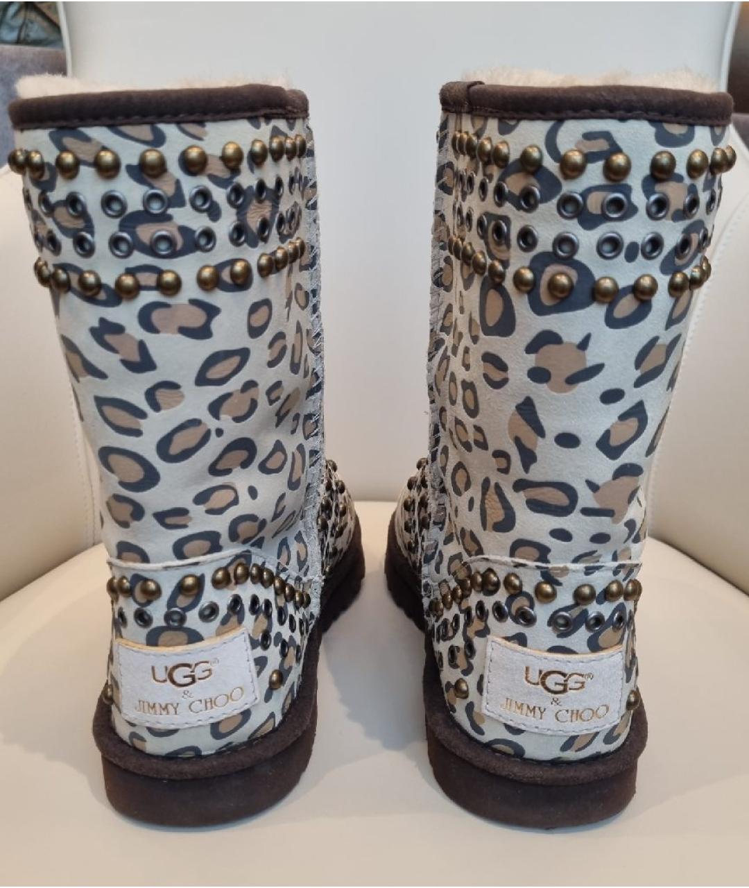 UGG AUSTRALIA Бежевые нубуковые ботинки, фото 4