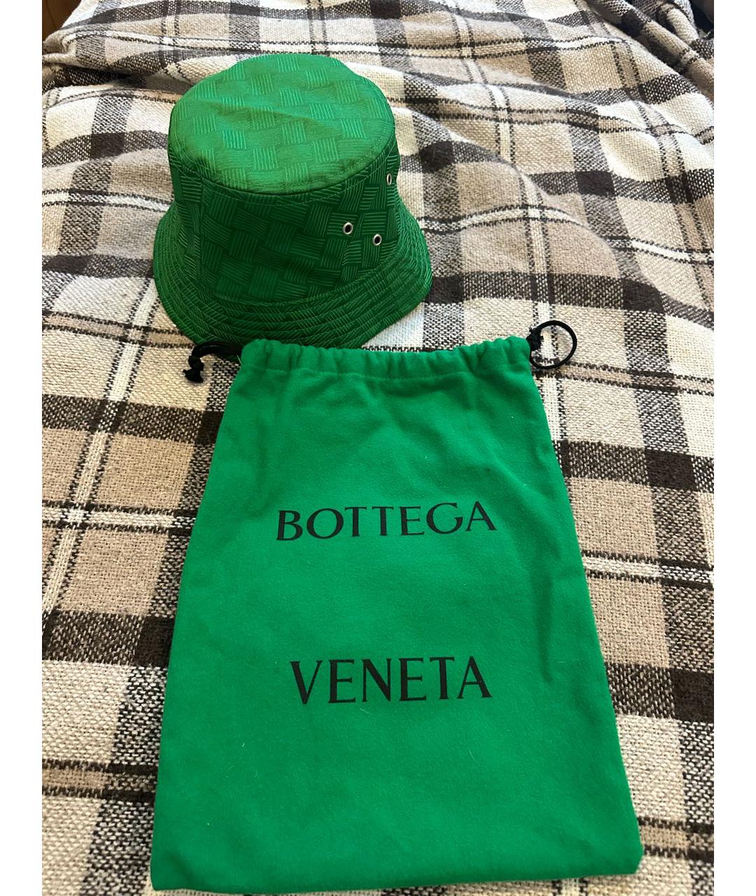 BOTTEGA VENETA Зеленая хлопковая панама, фото 4