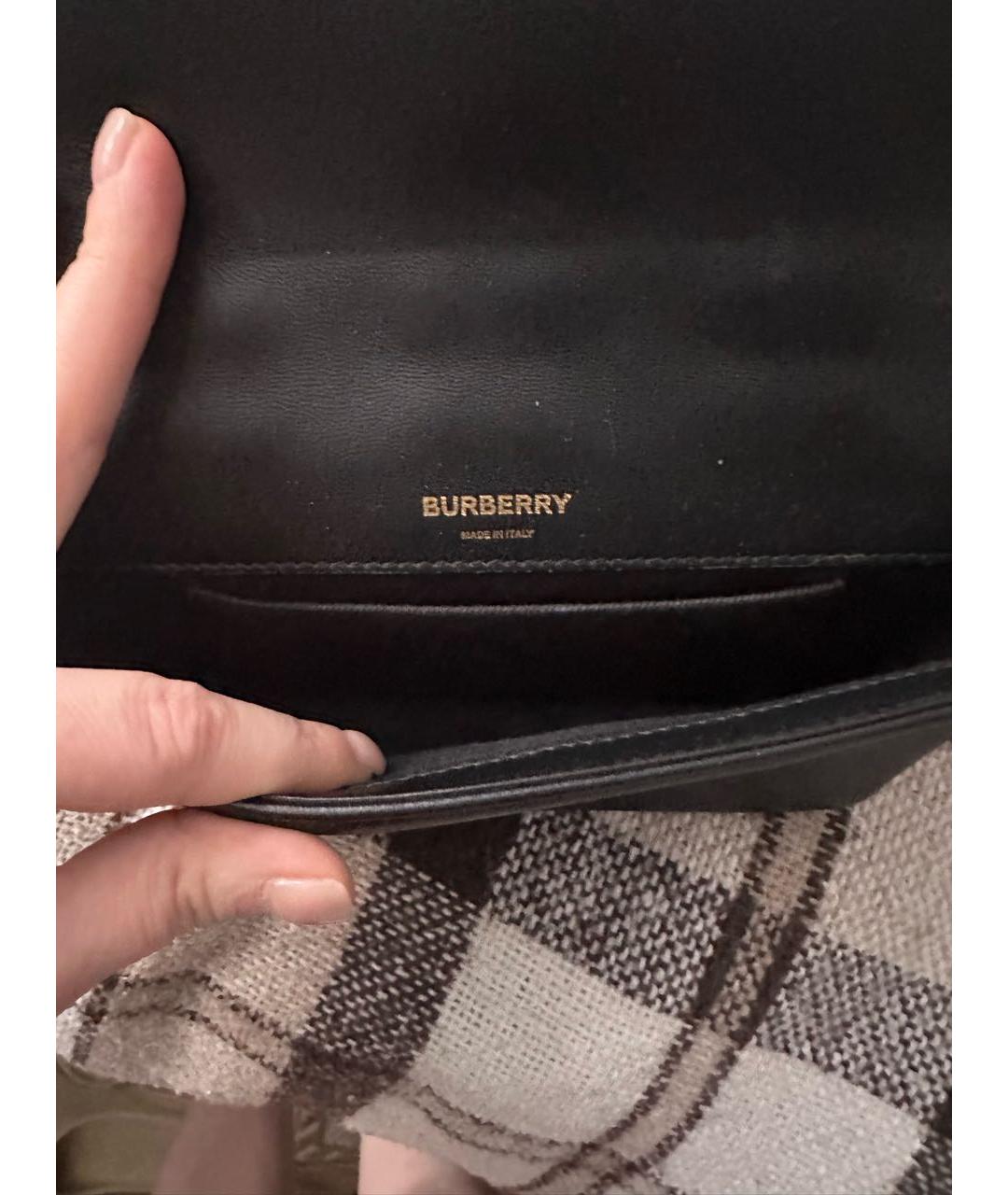 BURBERRY Черная кожаная поясная сумка, фото 2