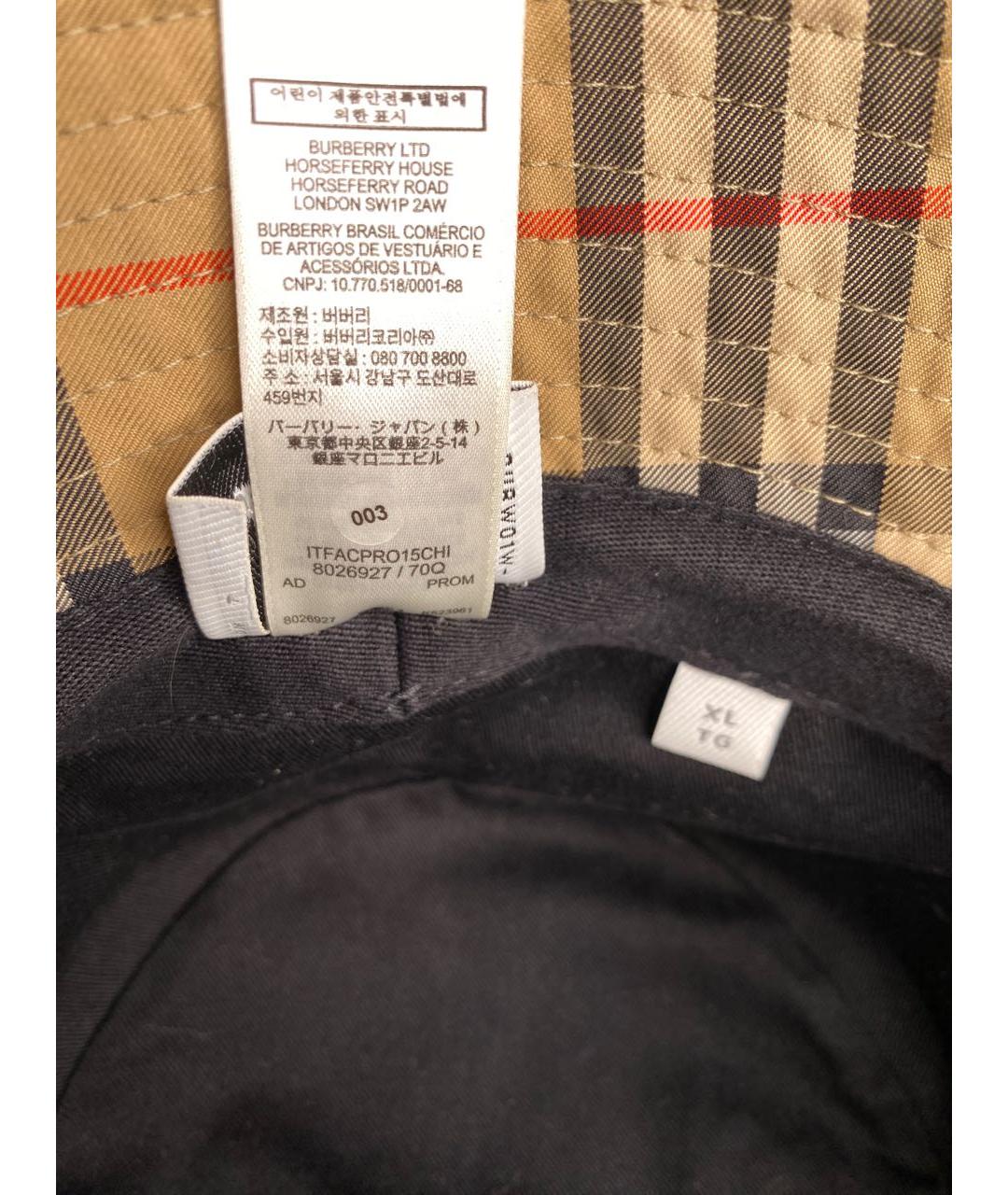 BURBERRY Горчичная хлопковая шляпа, фото 7