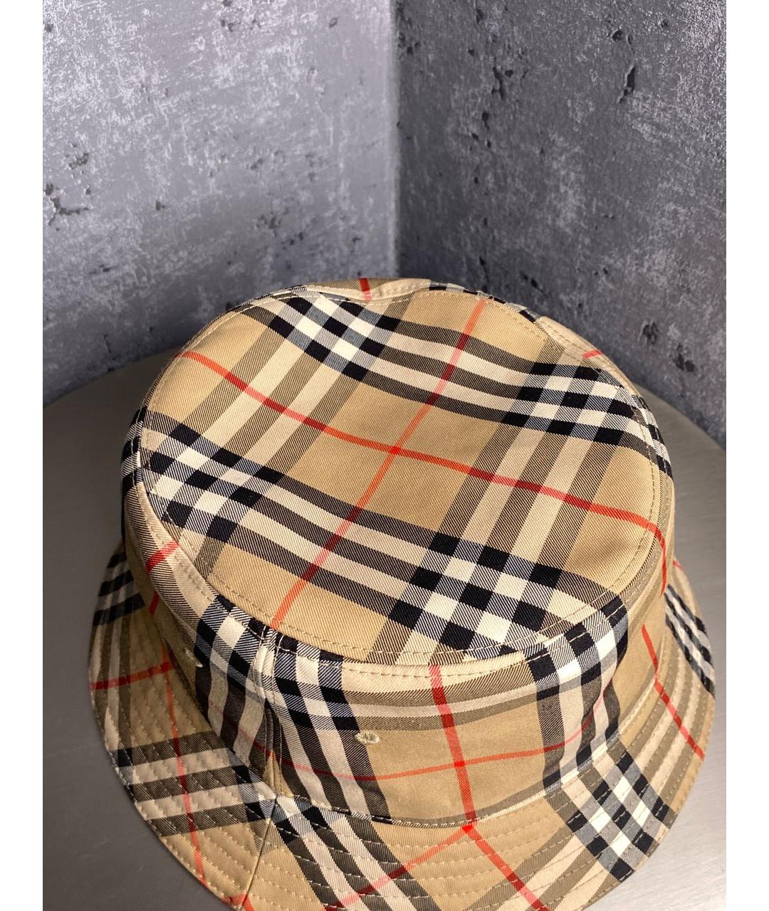 BURBERRY Горчичная хлопковая шляпа, фото 3