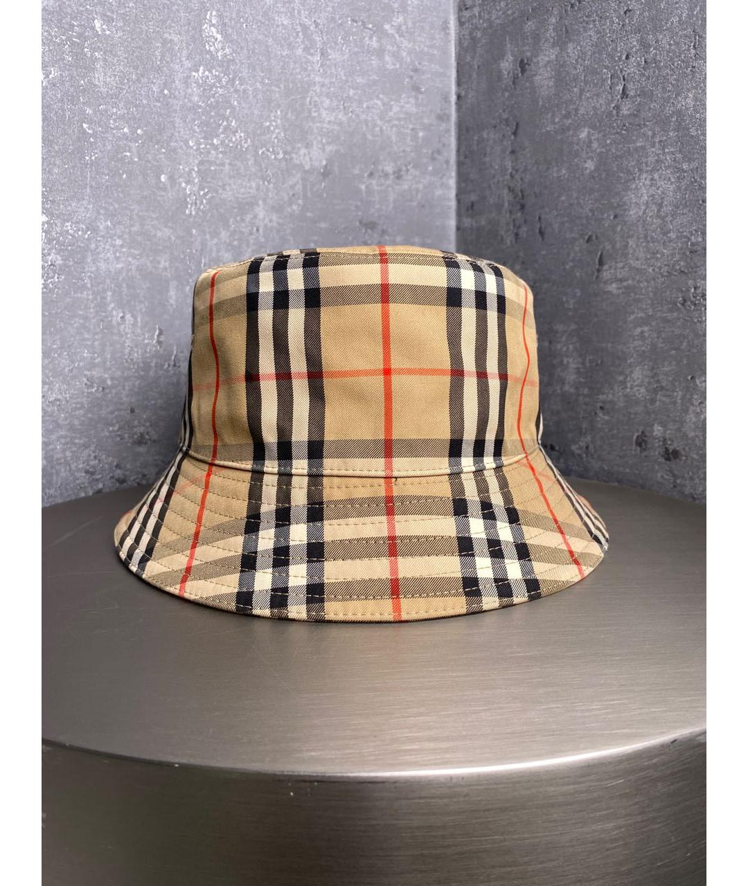 BURBERRY Горчичная хлопковая шляпа, фото 8