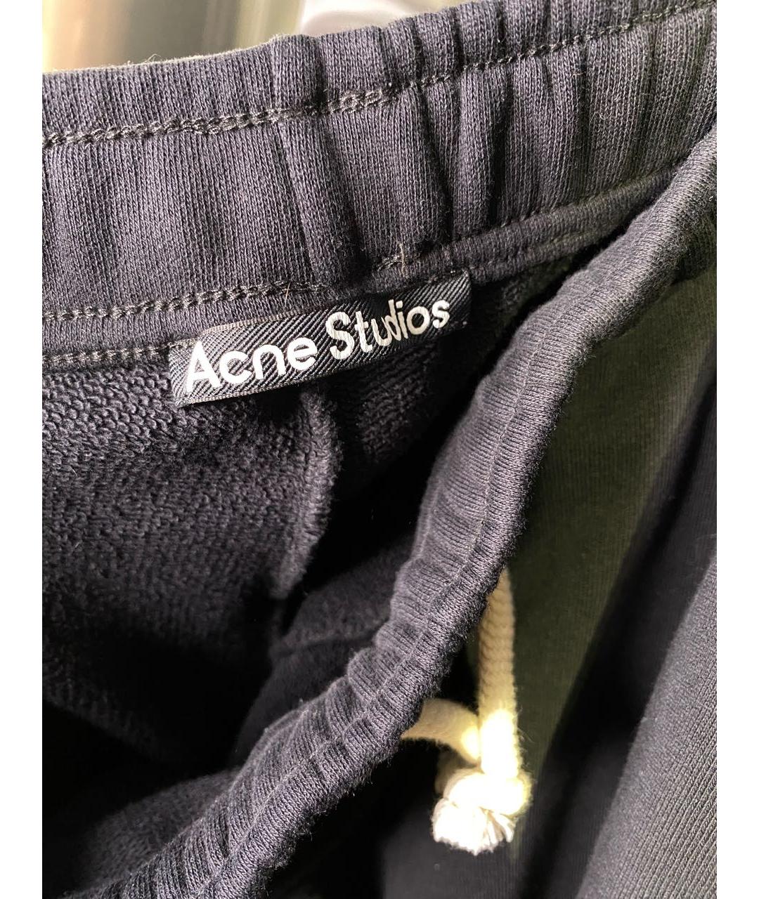 ACNE STUDIOS Черные хлопковые повседневные брюки, фото 3