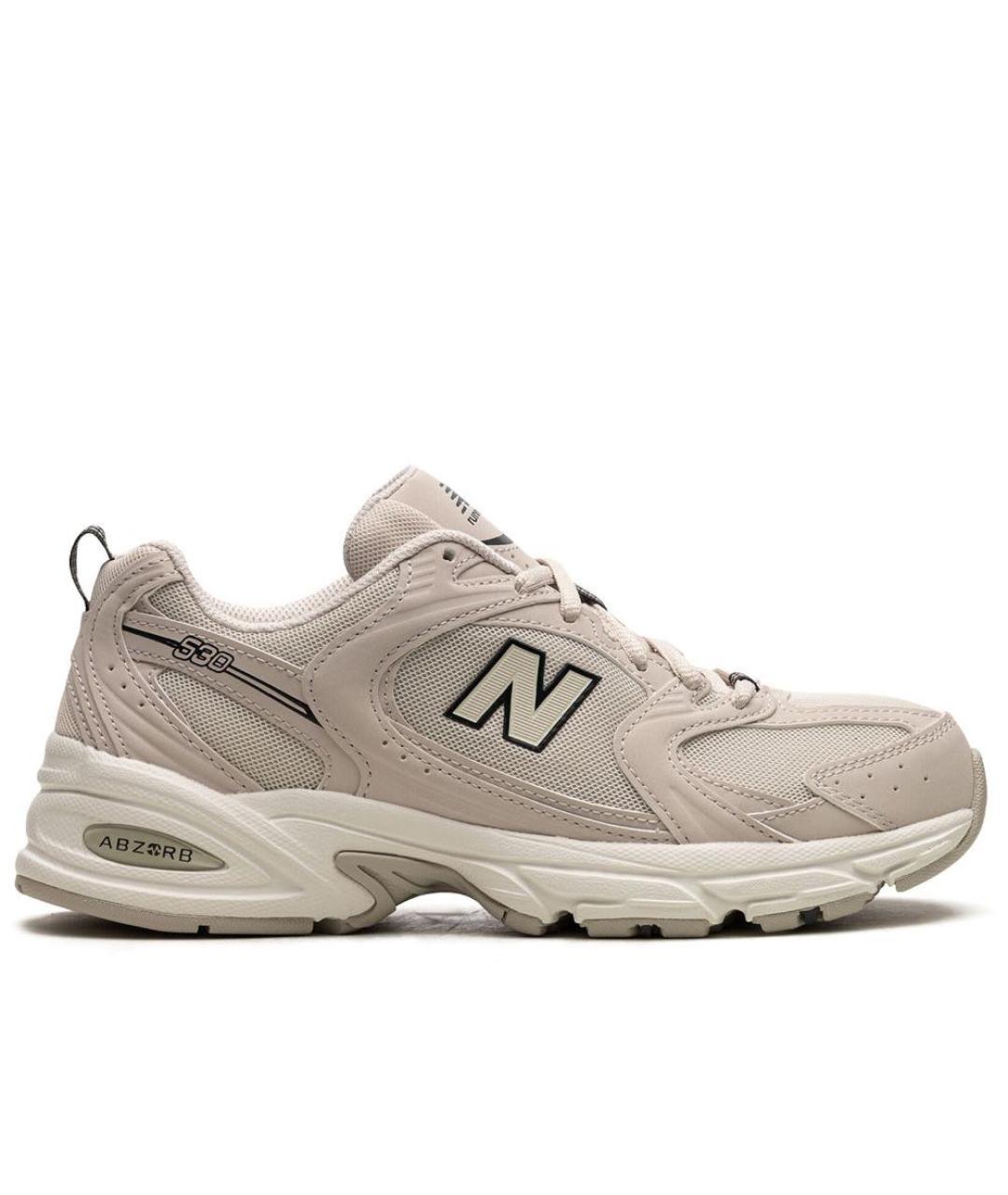 NEW BALANCE Бежевые резиновые кроссовки, фото 5