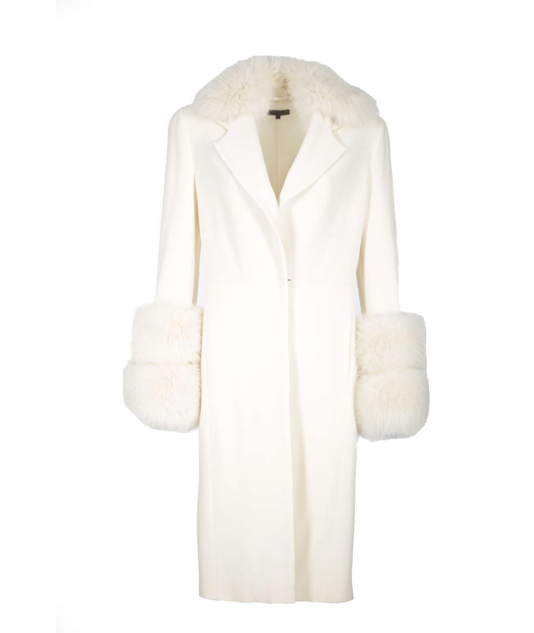 LA PERLA Белое шерстяное пальто, фото 4