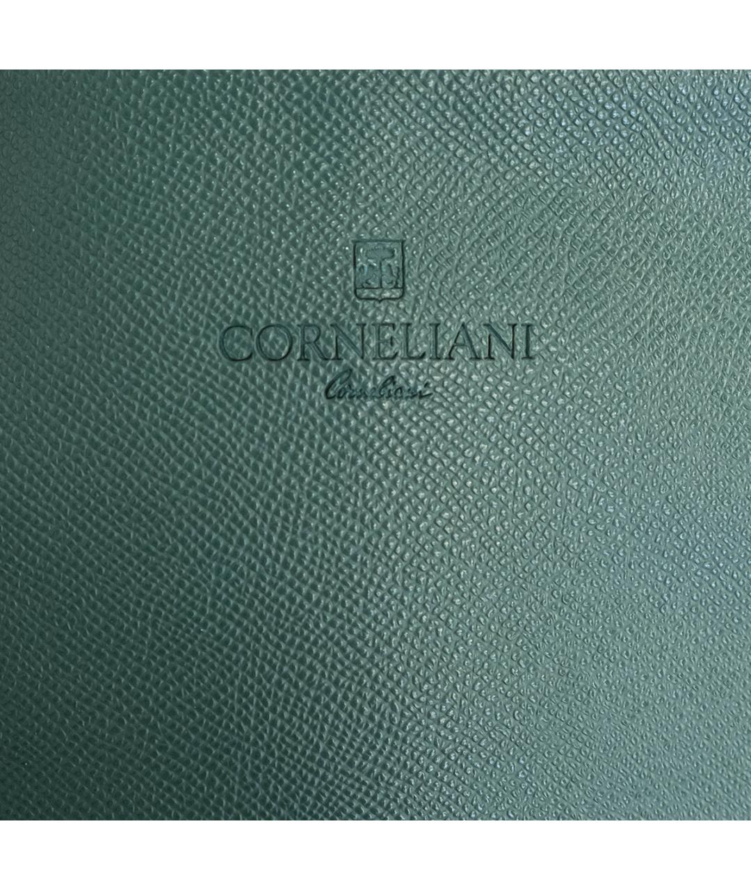 CORNELIANI Зеленая кожаная сумка на плечо, фото 4