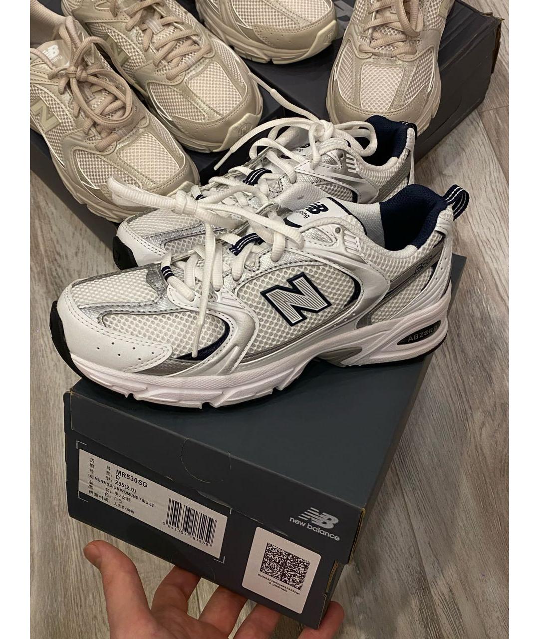 NEW BALANCE Белые синтетические кроссовки, фото 3