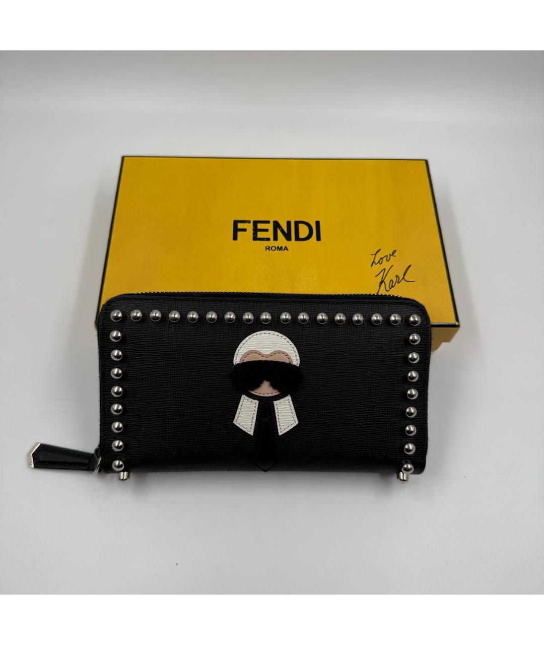 FENDI Черный кошелек, фото 7