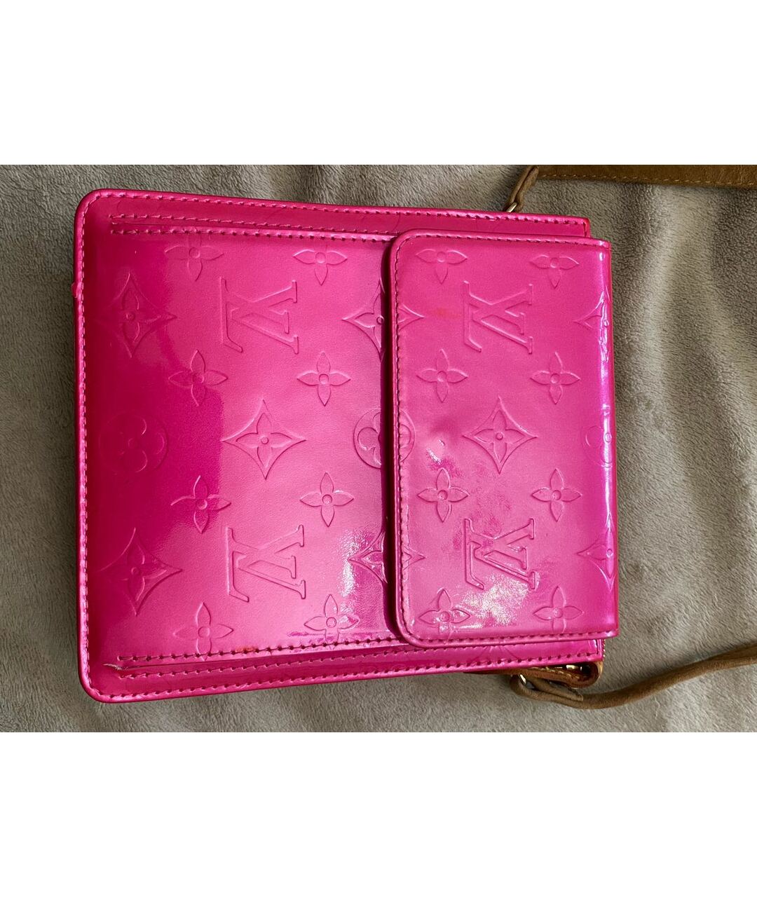 LOUIS VUITTON PRE-OWNED Розовая кожаная сумка тоут, фото 2