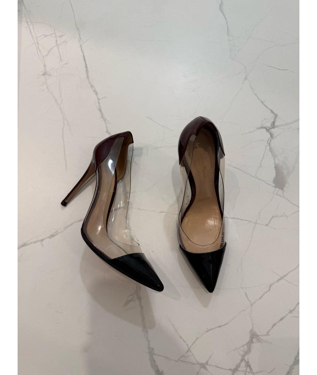 GIANVITO ROSSI Бордовые туфли из лакированной кожи, фото 5