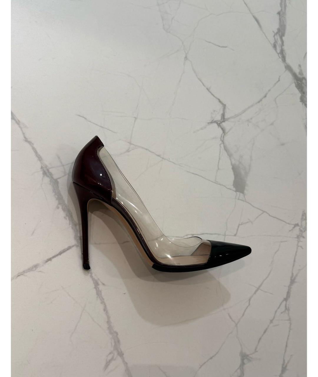 GIANVITO ROSSI Бордовые туфли из лакированной кожи, фото 8