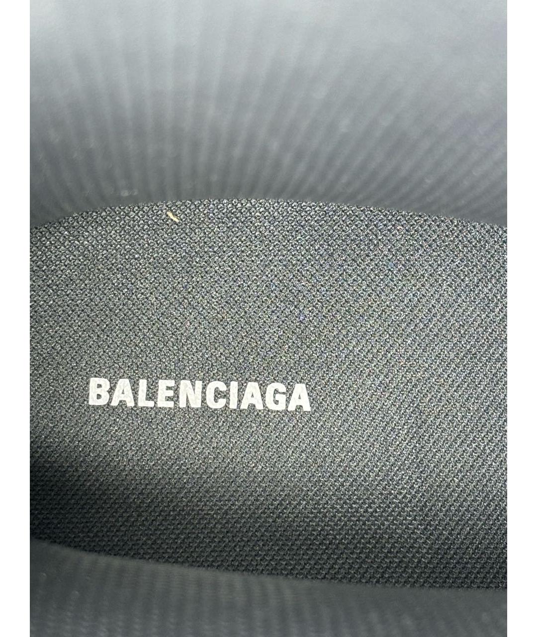 BALENCIAGA Антрацитовые резиновые высокие ботинки, фото 4