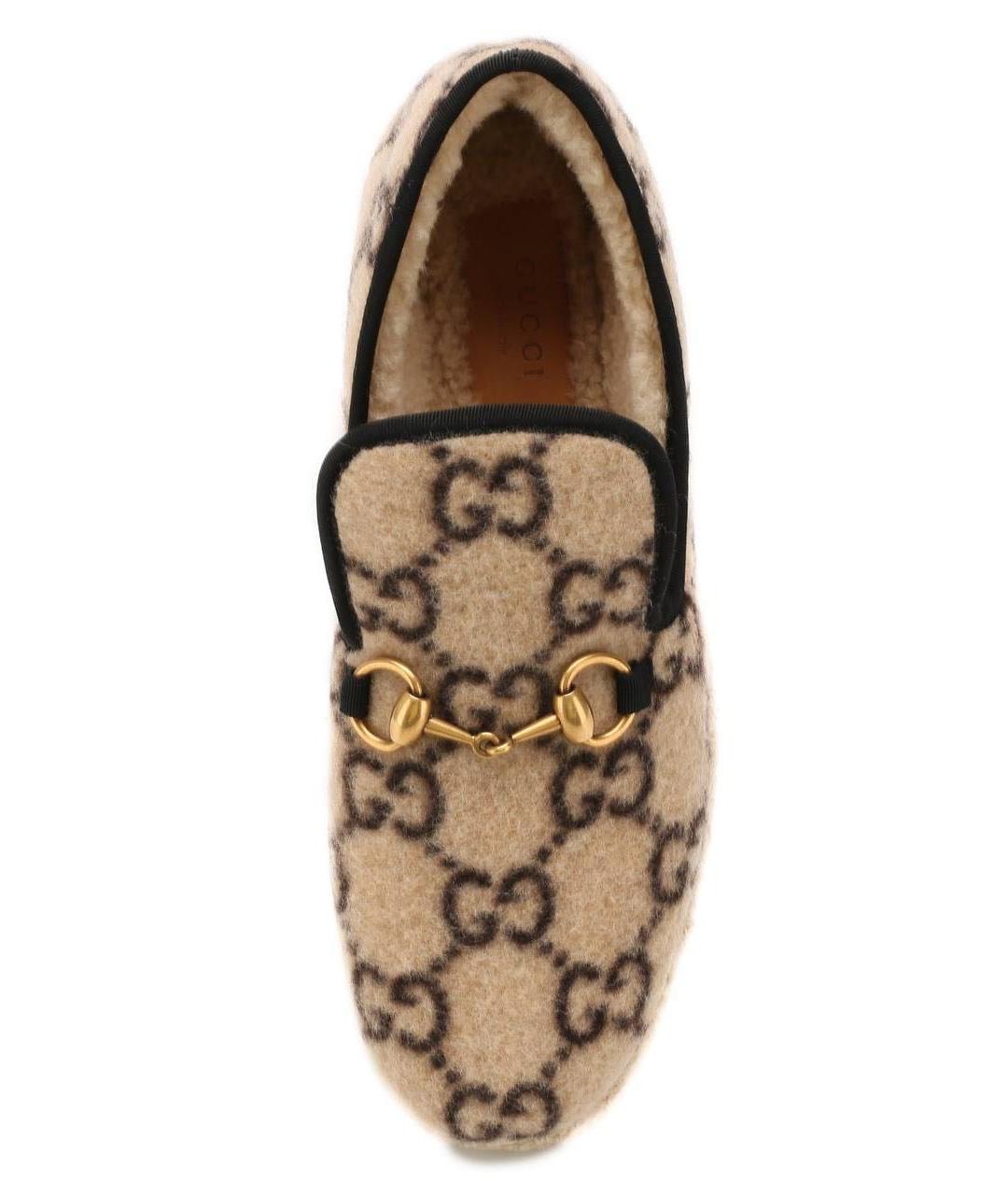 GUCCI Бежевые лоферы, фото 6